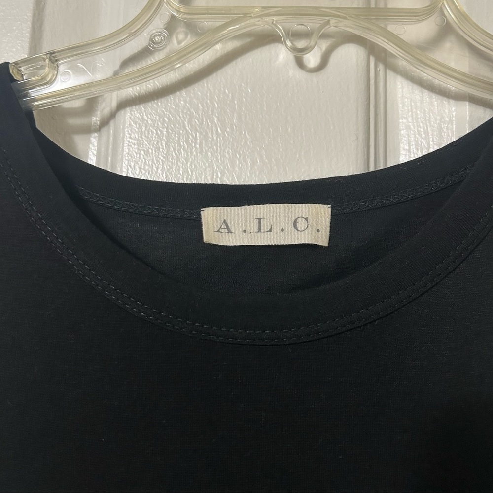 A.L.C. Black Jersey Sleeveless Mini Dress with cutout Size M - Picture 4 of 12